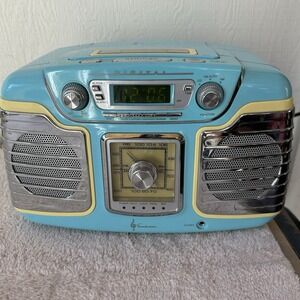 Emerson RET66TQ‎  RARE Turquoise & Blue Digital AM/FM Radio CD RARE  Player